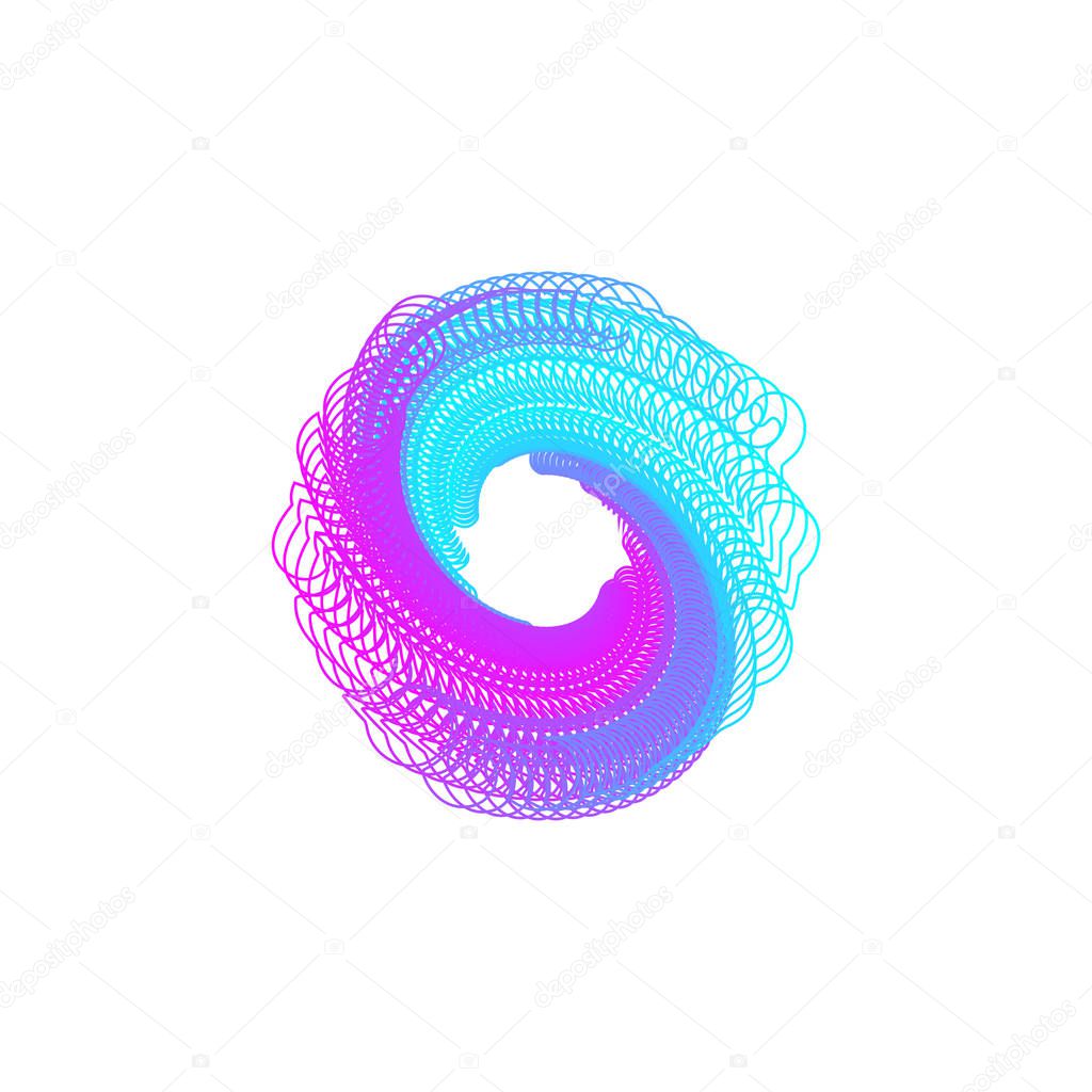 Abstract modern graphic element. Dynamical colored form and line. Gradient abstract banner with flowing liquid shape.Template for the design of a logo, flyer or presentation.