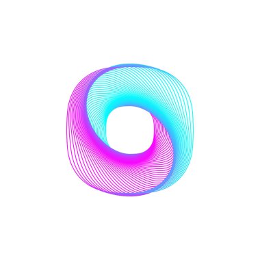 Soyut modern grafik ögesi. Dinamik renkli form ve çizgi. Akan sıvı şekilli gradyan soyut afişi. Bir logo, el ilanı veya sunum dizaynı için şablon. 