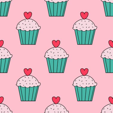 Şirin kekler, kusursuz kekler, tekrarlanmayan kalıplar. Sevgililer Günü kusursuz tekrarlama kalıbı.