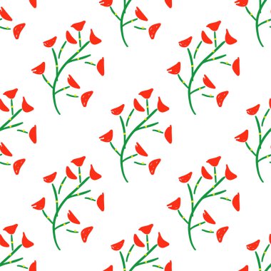 El çizimi çiçek buketi ambalaj kağıdı ve arka plan için pürüzsüz tekrarlama deseni.