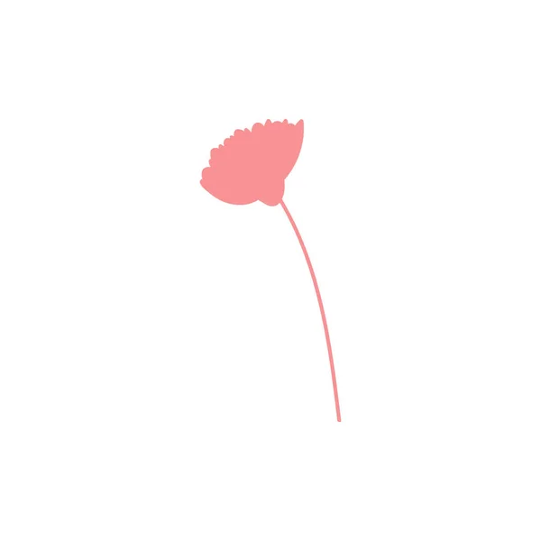 Fleur Dessinée Main Icône Vectorielle Plat Isolé Sur Fond Blanc — Image vectorielle