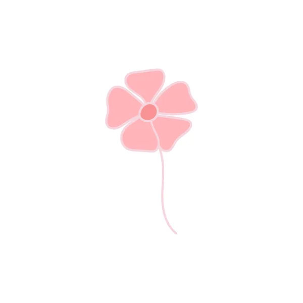 Doodle Hand Drawn Vector Flower Icon Isolated White Background Flower — стоковый вектор