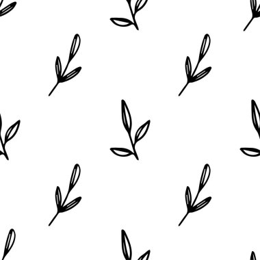 El çizimi, kağıt, parmak izi ve kumaşlar için kusursuz vektör deseni oluşturur..