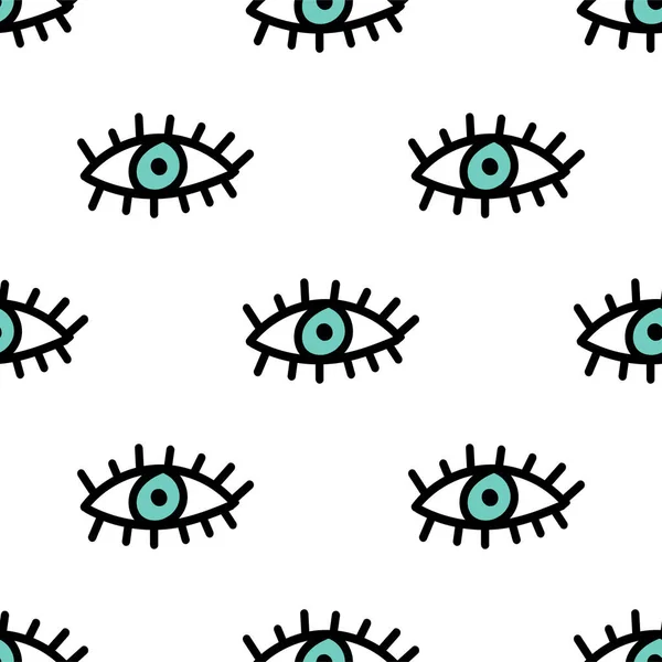 Evil Eyes Seamless Repeat Vector Pattern Wrapping Paper Fabrics Textile Royalty Free Stock Vectors