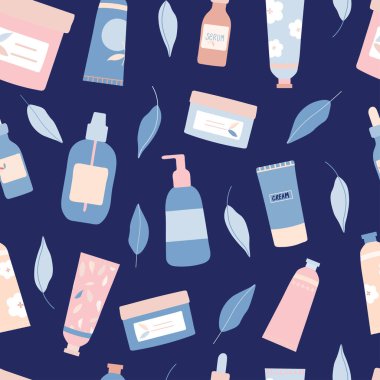 Organik doğal kozmetik ürünler ve ambalaj kağıdı ve duvar kağıdı için pürüzsüz tekrarlama kalıpları bırakıyor.