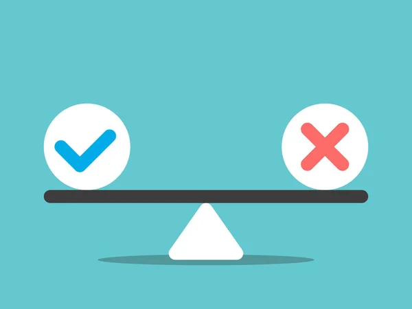 Scale, yes, no balance — Stock Illustration Scale, yes, no balance Vector Graphics