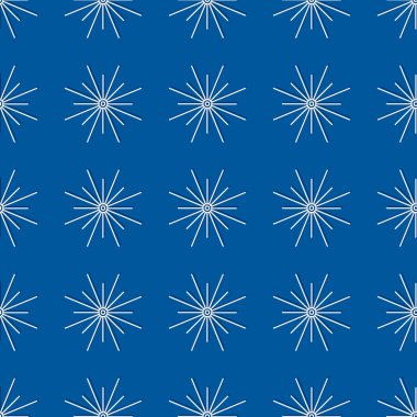 Güzel kar tanesinin kusursuz deseni mavi arka planda bembeyaz. Noel ve Yeni Yıl süsü, yaratıcı geometrik dekorasyon unsurları. Kartlar, pankartlar, tekstil tasarımı için vektör illüstrasyonu