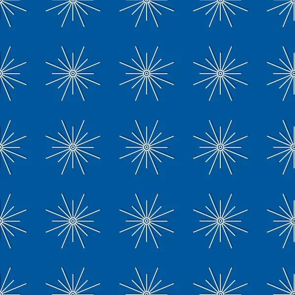 Seamless Pattern Beautiful Winter Snowflake White Blue Background Christmas New — Stock Vector