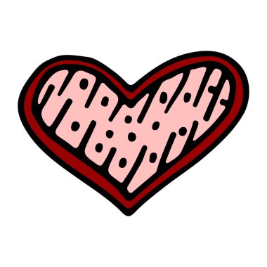 Kırmızı böğürtlen desenli harflere bayılıyorum. Tebrik kartı afişi için renkli bir yazı. Parlak yaratıcı sevgililer günü romantizm tasarımı. Vektör illüstrasyonu