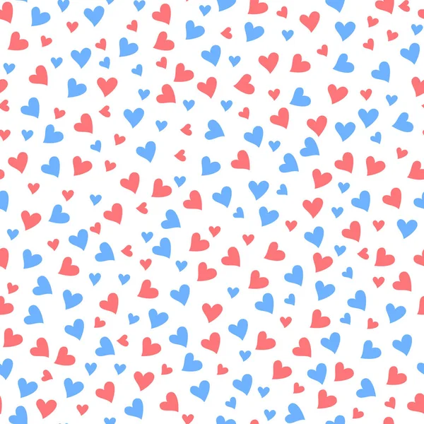 Lindo Patrón Sin Costuras Iconos Simples Del Corazón Colores Pastel — Archivo Imágenes Vectoriales