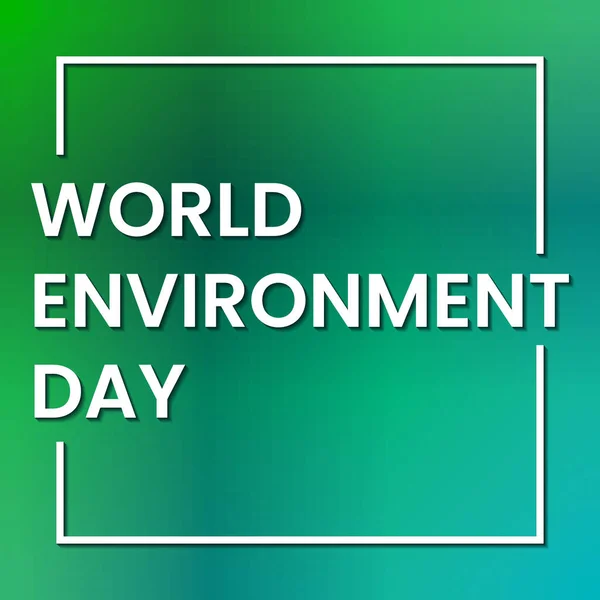 Journée Mondiale Environnement Inscription Sur Fond Abstrait Bas Poly Design — Image vectorielle