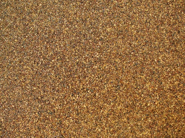 Beige Steinkies Hintergrund Textur Braune Kleine Felsen Abstraktes Straßenpflaster Muster — Stockfoto
