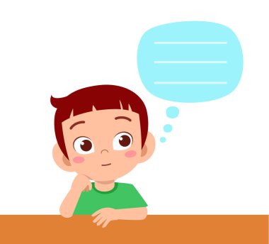 Mutlu tatlı çocuk, balon üzgün düşünüyor.