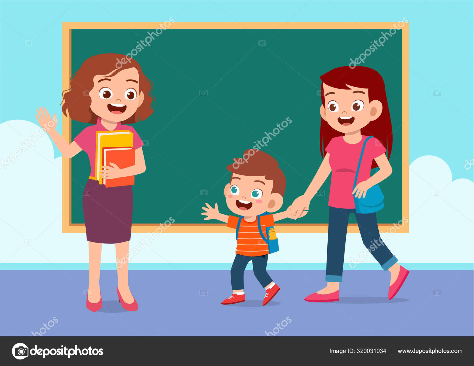 Happy Cute Kid Boy Go To School With Mom Stock Vector Royalty Free Vector Image By C Colorfuelstudio Happy Cute Kid Boy Go To School With Mom Stock Vector Royalty Free Vector Image By C Colorfuelstudio