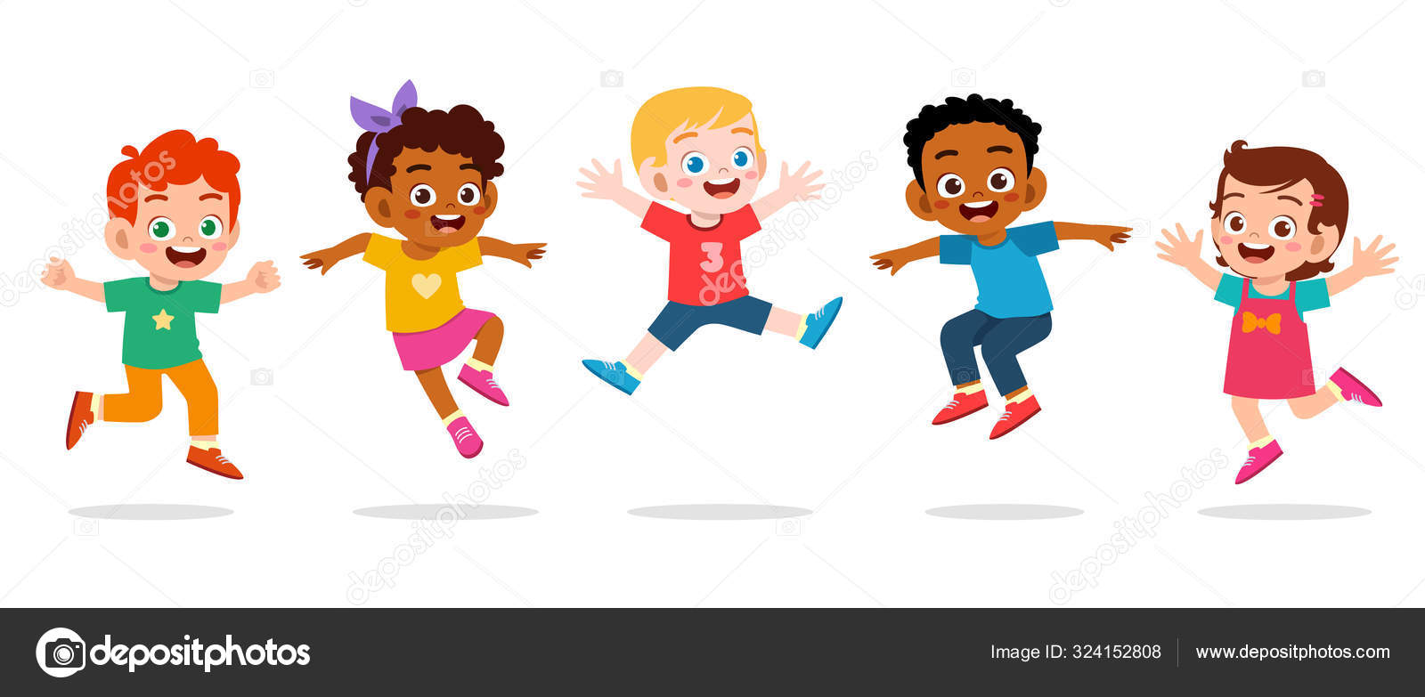 Jump stock image. Image of energetic, cute, jump, kids - 40630331