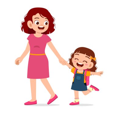 Annesiyle birlikte okuldaki ilk günün kutlu olsun.