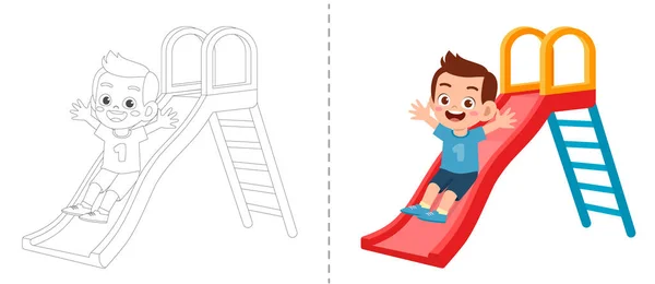 Çocuklar için şirin çizgi film boyama şablonu