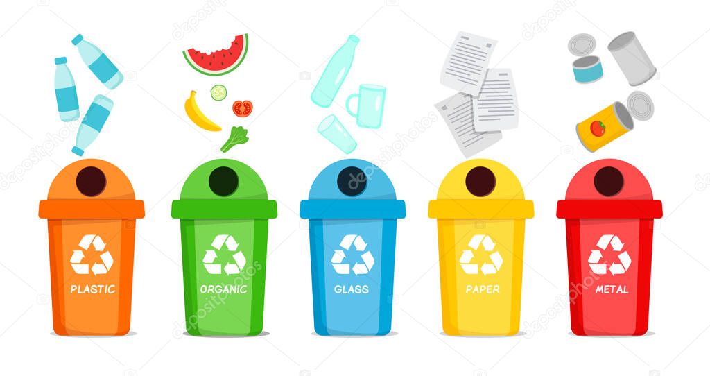 Multi color flat nice and good trash bin