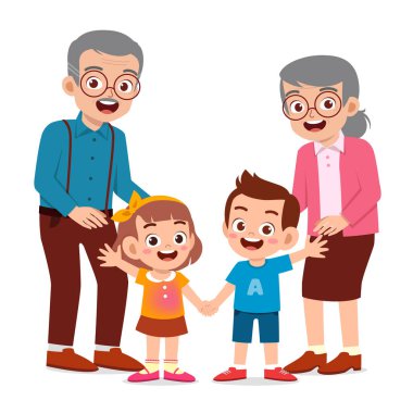 Mutlu, yaşlı bir adam ve ailesi olan bir kadın.