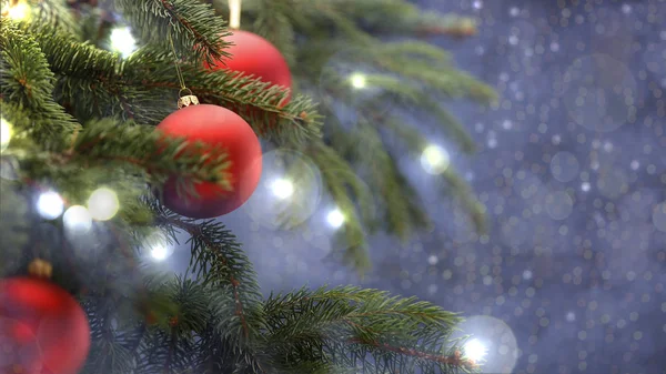 Decorações Natal Cores Brilhantes Cintilantes Brilhantes Luzes Natal Com Fundo — Fotografia de Stock