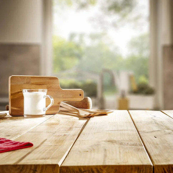 Fondo Mesa Cocina Ventana Borrosa — Foto de Stock