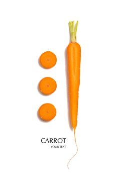 Beyaz arkaplanda havuç izole.