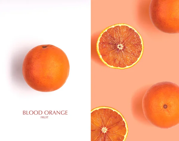 Blod Orange Isolerad Vit Bakgrund — Stockfoto