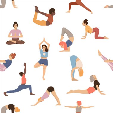 Yoga vektör deseni oluşturuyor