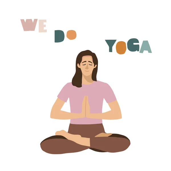 We do yoga — Stock Vector