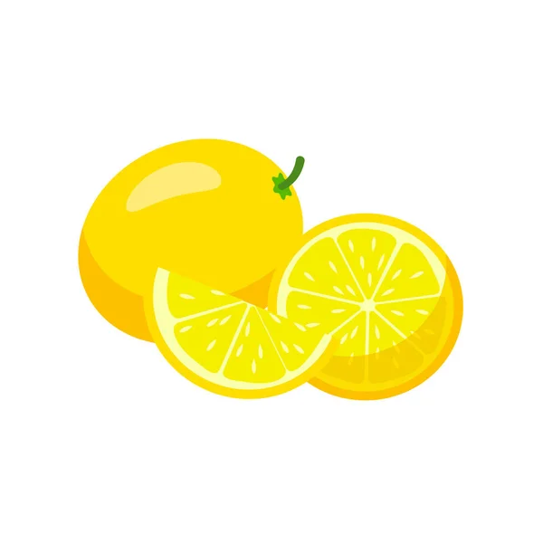 Simple lemon in flat style — ストックベクタ