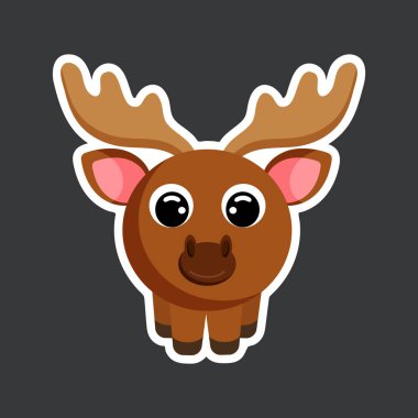 Cute Moose Free Vector Eps Cdr Ai Svg Vector Illustration Graphic Art