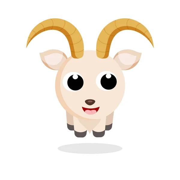 Goat vector illustration. Flat design — Stock Vector