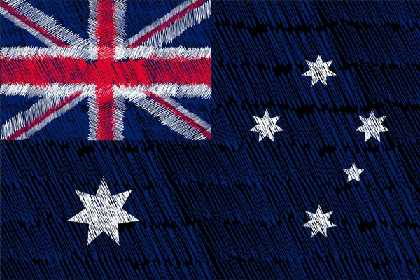 Ilustração vetorial Grunge da bandeira australiana . — Vetor de Stock