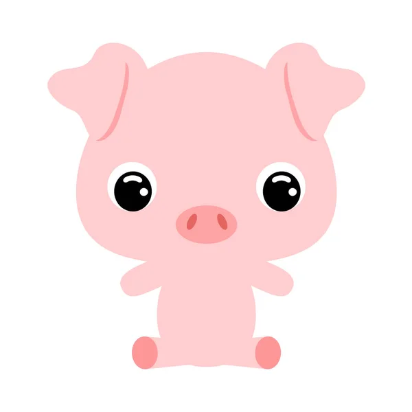 Que Porquinho Tão Giro Animal Doméstico Personagem Desenhos Animados Para — Vetor de Stock