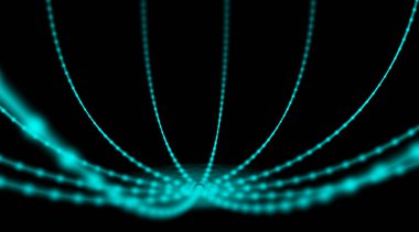 Gelecekçi teknoloji siber küp bağlantısı dünya ağı, bilgisayar, fiber optik kablolar, fiber bağlantı