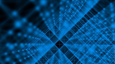 Gelecekçi teknoloji siber küp bağlantısı dünya ağı, bilgisayar, fiber optik kablolar, fiber bağlantı