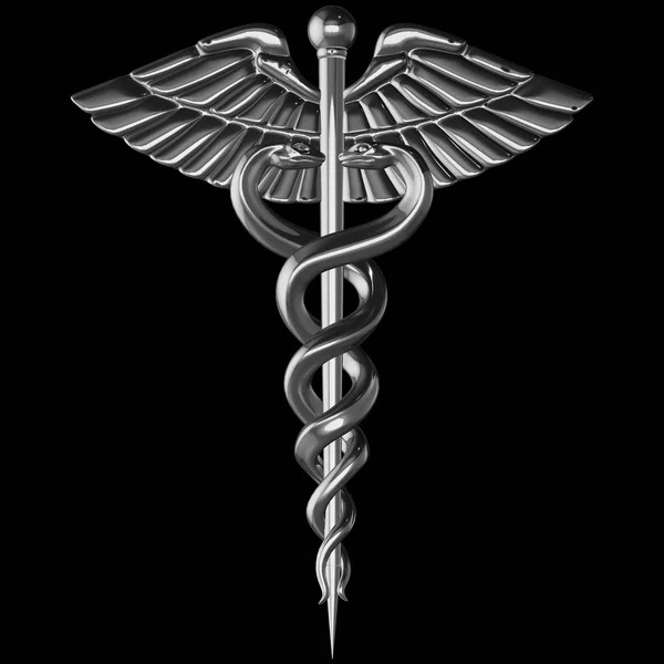 Caduceus - medical symbol, 3d render — Stock Photo, Image