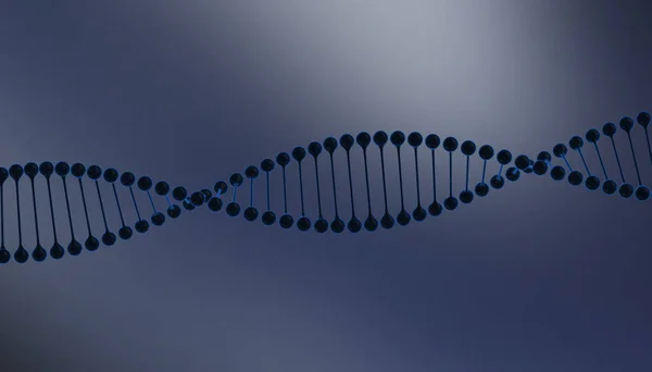 DNA in color background and various material, 3d render illustration — Stock Photo, Image