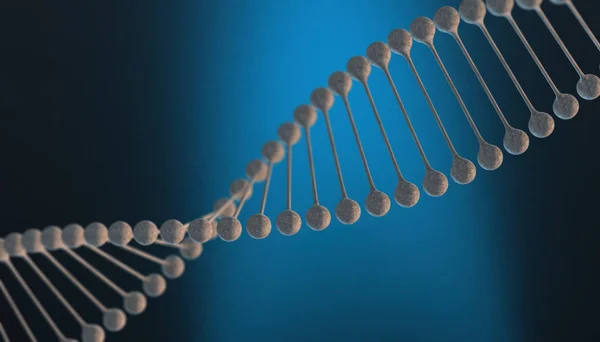 ДНК в цветном фоне и различных материалов, 3D рендеринг иллюстрации — стоковое фото