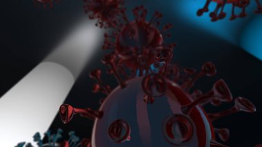 Coronavirus 2019-nCov romanı Coronavirus consepsi, 3D yorumlama