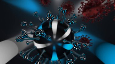 Coronavirus 2019-nCov romanı Coronavirus consepsi, 3D yorumlama