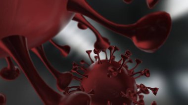 Coronavirus 2019-nCov romanı Coronavirus consepsi, 3D yorumlama
