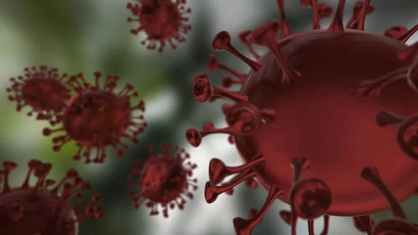 Wirus Koronawirusowy 2019 Ncov Nowy Concep Koronawirusa Renderowanie — Zdjęcie stockowe
