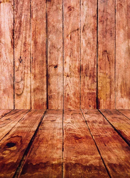 古い木の床と壁のテクスチャパターン — ストック写真