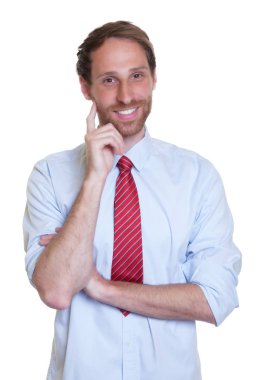 Sakallı mutlu Alman işadamı