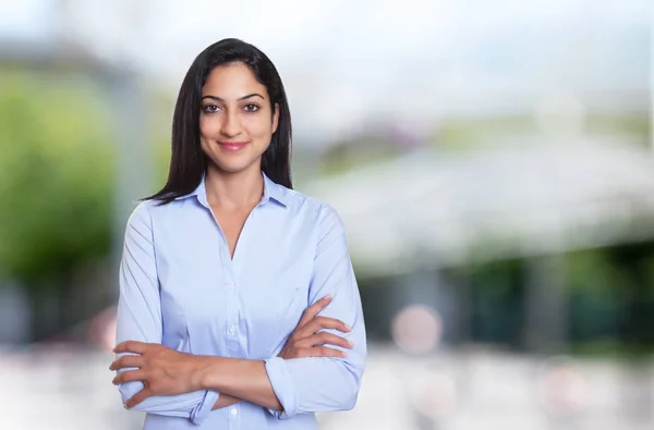 Beautiful arabic businesswoman with crossed arms — Stock Photo, Image