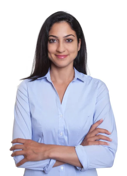Atractiva mujer de negocios turca con brazos cruzados —  Fotos de Stock