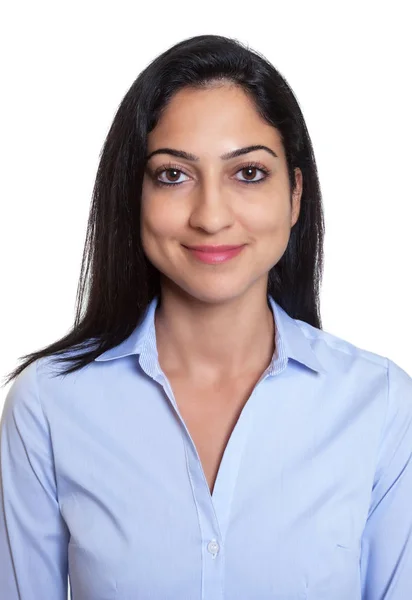 Passport picture of a smiling turkish businesswoman — Stock Photo, Image