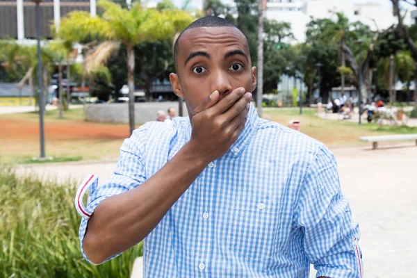 Shocked african american man — Stock Photo, Image