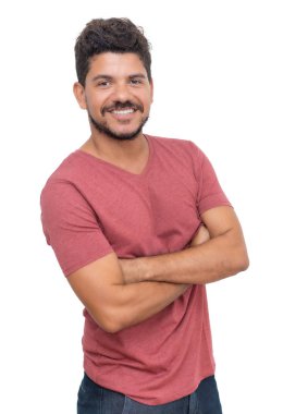 Sakallı ve siyah saçlı İspanyol bir adam.